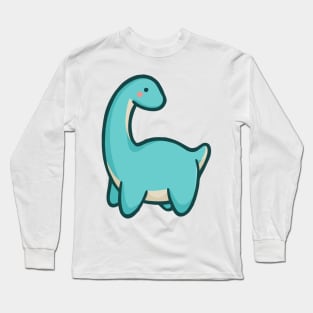 Cute Long Neck Dinosaur, Brontosaurus, Brachiosaurus Long Sleeve T-Shirt